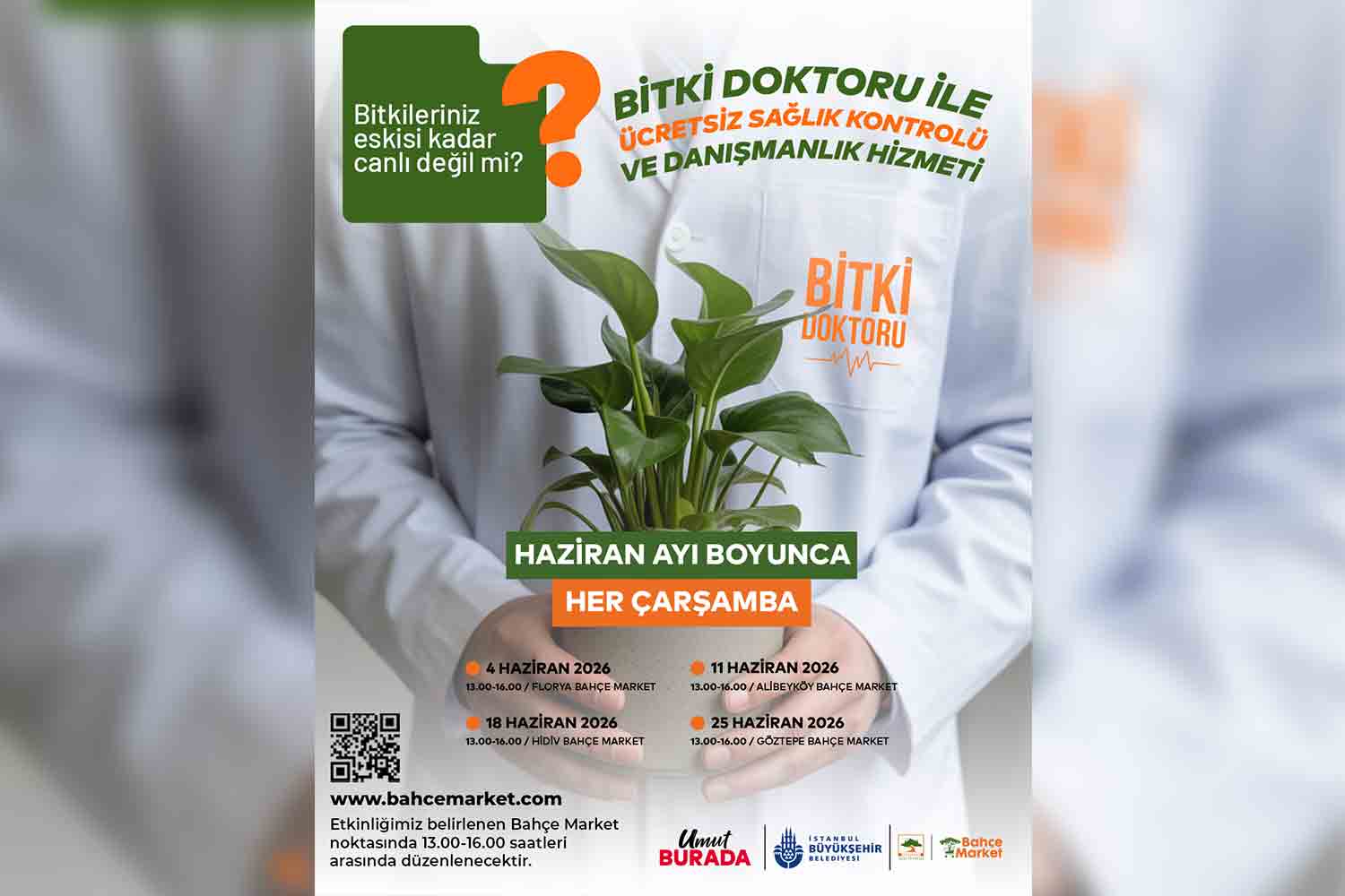 Bitki Doktoru Haziran Ayında da Her Çarşamba İstanbullularla Buluşuyor
